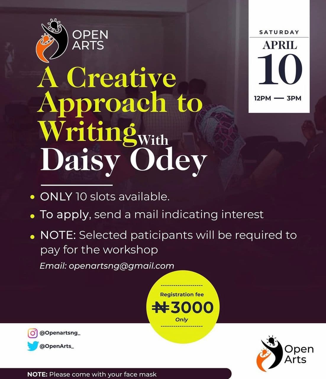 Workshop- A Creative Approach to Writing with Daisy Odey